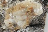 Gemmy, Twinned Calcite Crystal On Sphalerite - Elmwood Mine #209735-3